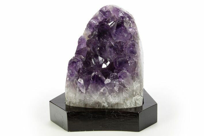 Grape Jelly Amethyst Geode With Wood Base - Uruguay #314202